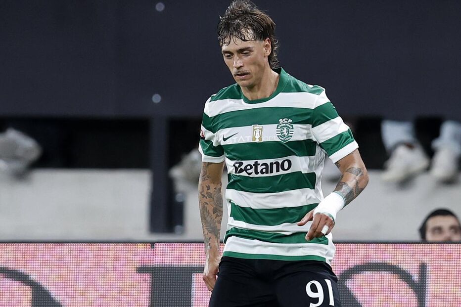 Ricardo Mangas, jogador do Sporting, tirou foto com Manuel Luís Goucha na Moda Lisboa