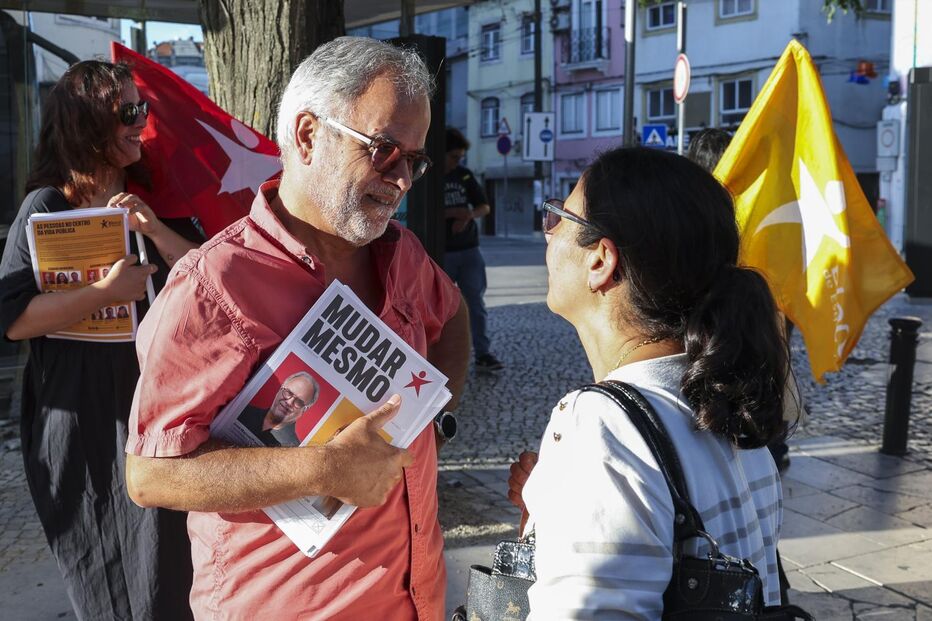 Manuel Pureza em campanha eleitoral