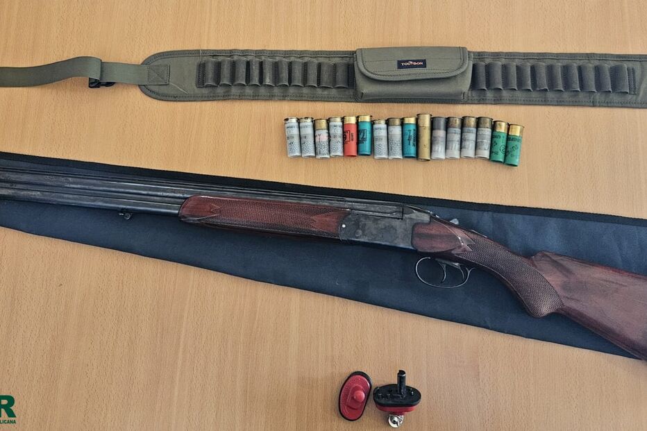 A GNR apreendeu uma arma de caça e munições