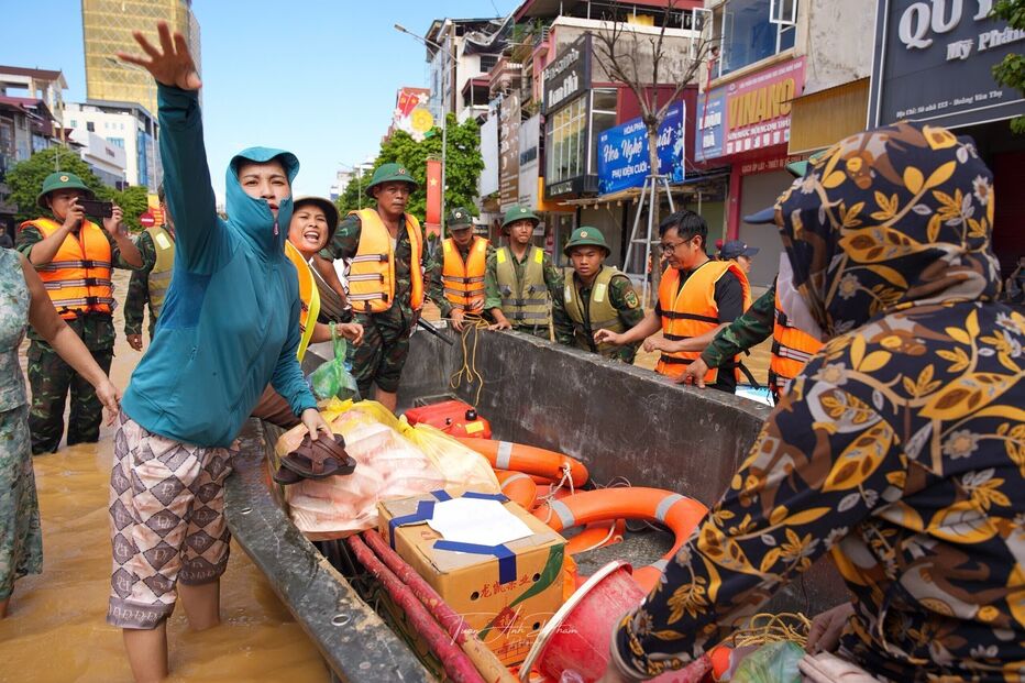 Cheias no norte do Vietname