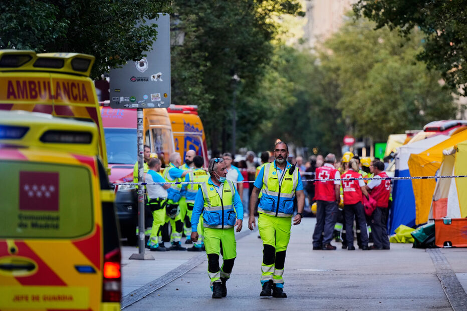 Colapso de prédio em Madrid: vítimas identificadas, incluindo chefe de produção