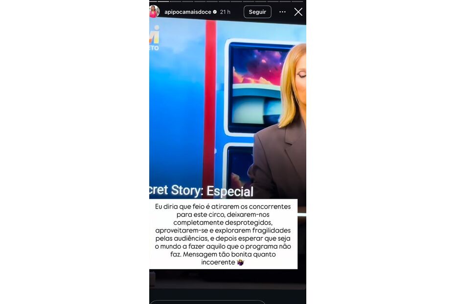 Pipoca arrasa Cristina Ferreira após polémica no 'Secret Story' da TVI