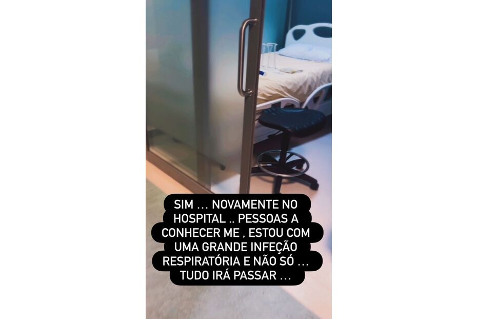 Cláudia Nayara internada com infeção respiratória