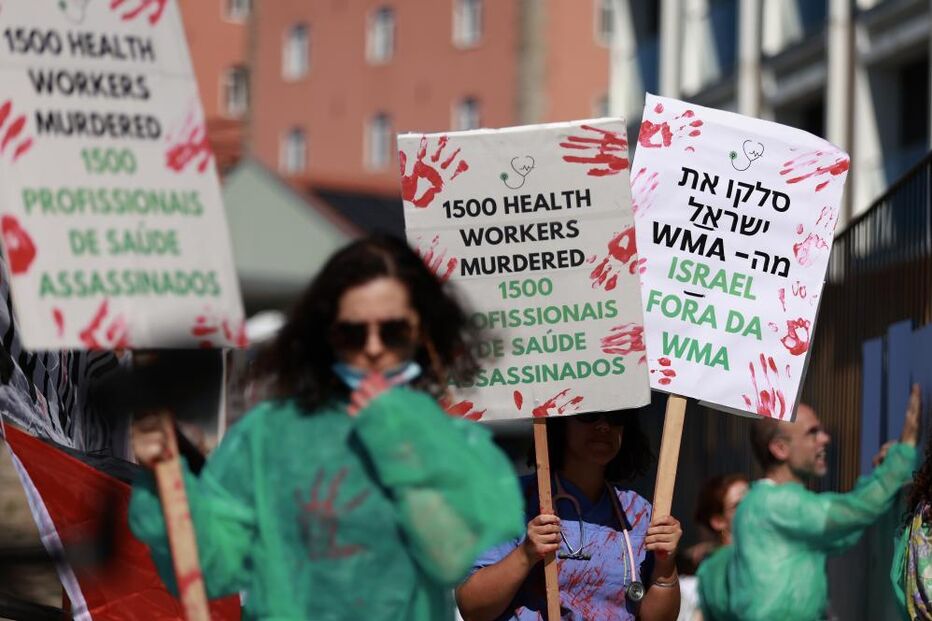 Protesto no Porto contra participação de Israel em evento médico