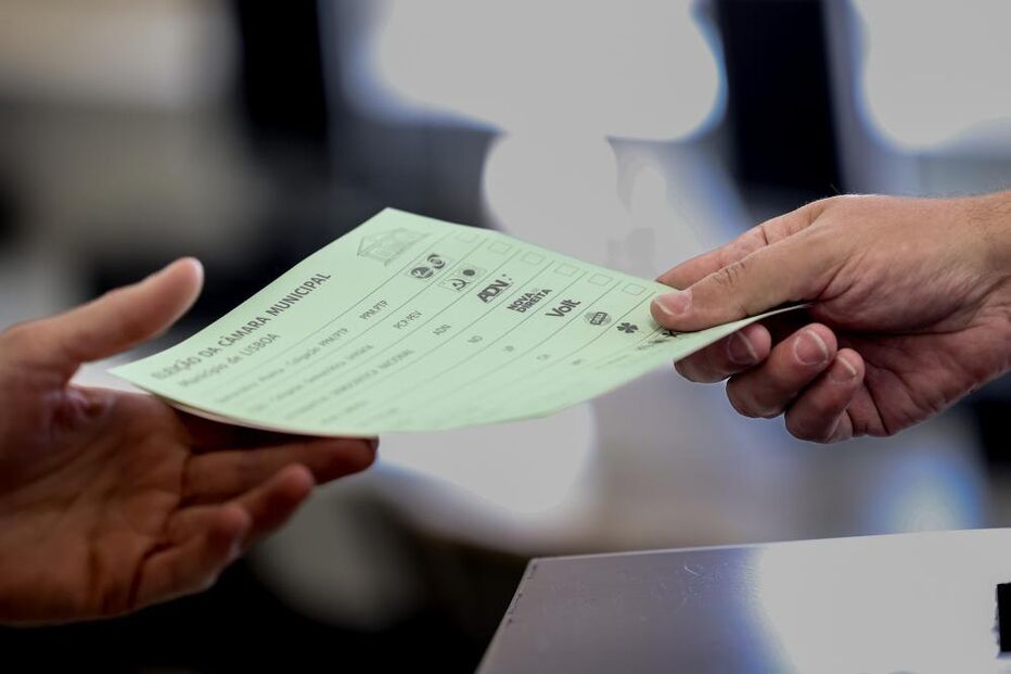 Boletim de voto para a Câmara Municipal de Lisboa