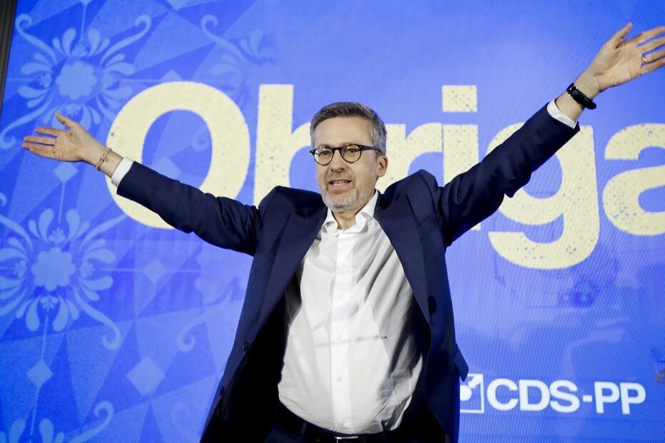 Carlos Moedas celebra vitória durante noite eleitoral 