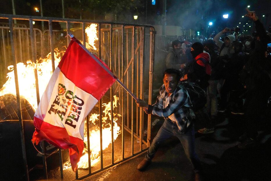 Protestos no Peru contra o Governo