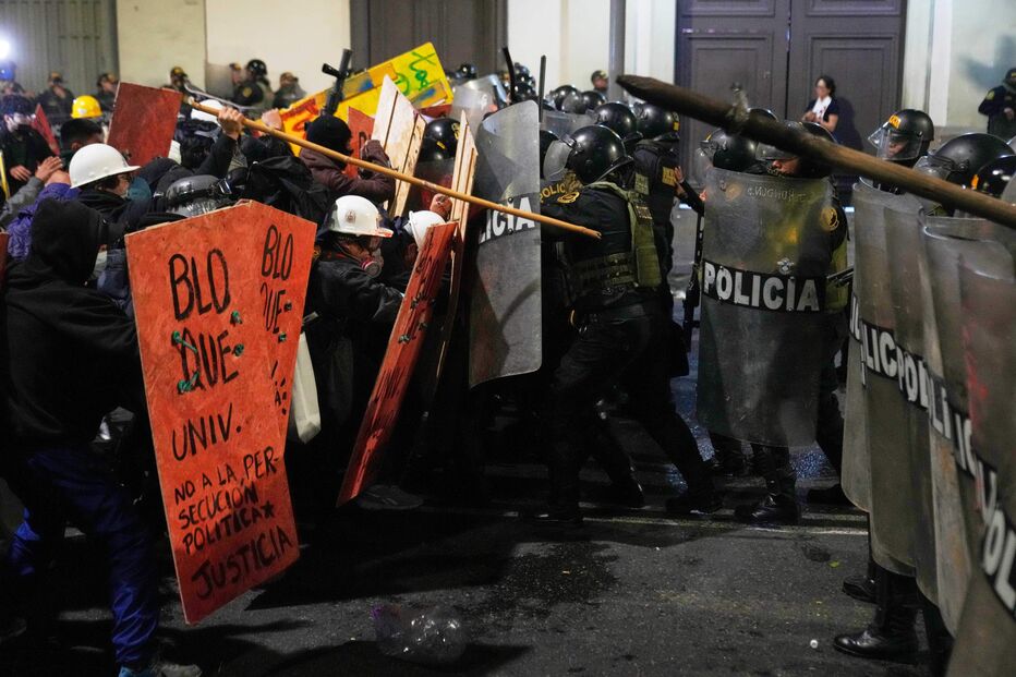 Protestos no Peru contra o Governo