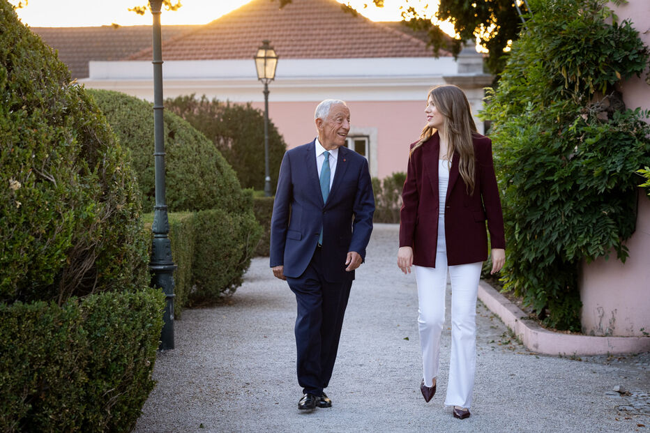 Infanta Sofia visita Marcelo Rebelo de Sousa no Palácio de Belém