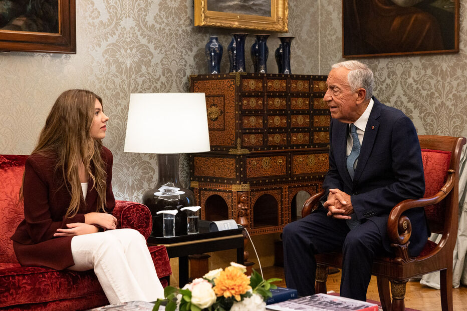 Infanta Sofia encontra-se com Marcelo Rebelo de Sousa no Palácio de Belém
