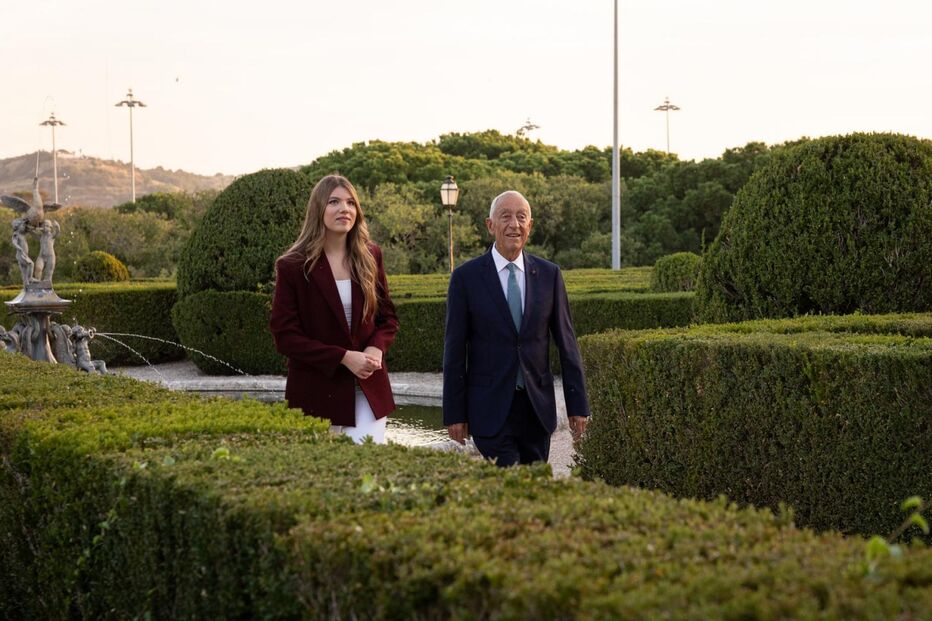 Marcelo Rebelo de Sousa recebe infanta Sofia no Palácio de Belém