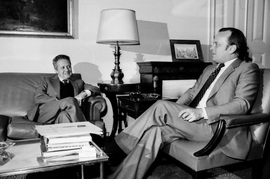 Mário Soares e Francisco Pinto Balsemão em 1981