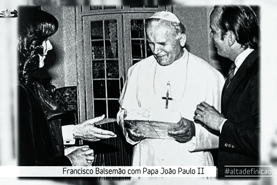 Francisco Balsemão encontra-se com o Papa João Paulo II