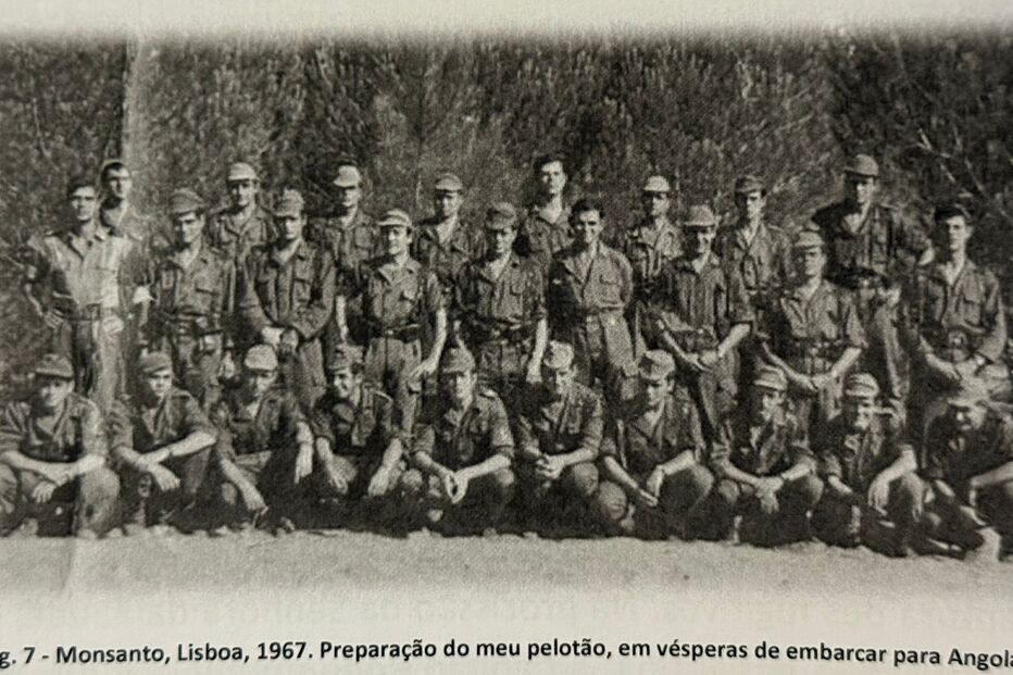 Preparação de pelotão em Lisboa, 1967, antes de embarcar para Angola