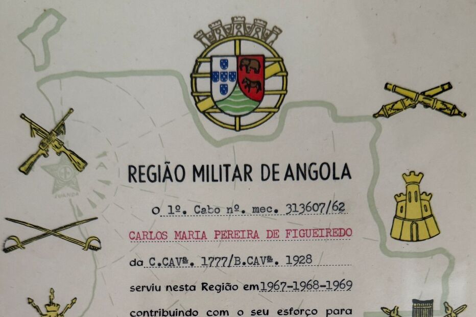 Reconhecimento a Carlos Maria Pereira de Figueiredo pelo serviço militar em Angola (1967-1969)
