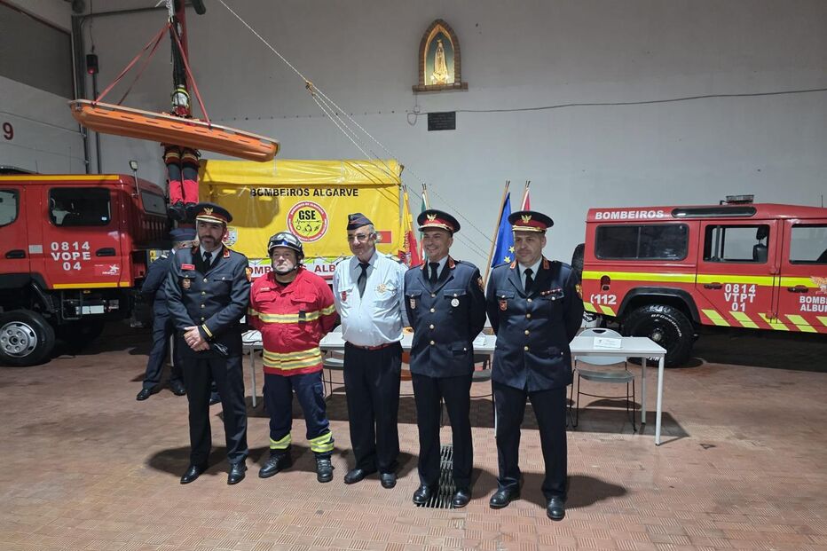 Luís Vieira com o antigo e atual comandante