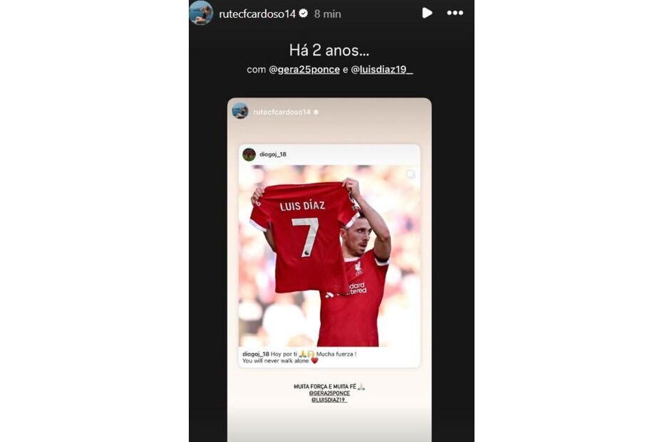 Rute Cardoso recorda homenagem de Diogo Jota a Luís Díaz