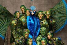 Heidi Klum transforma-se em pavão com equipa de maquilhadores para festa de Halloween