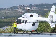 Heli estacionado na base de loulé