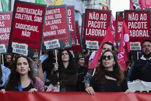 Protesto por melhores salários e direitos em Lisboa