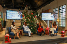 Alexandra Antunes e Filipa Appleton num evento sobre refeições em família