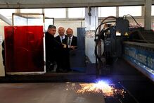 Cerimónia de início da construção do navio Luís de Camões pela Marinha