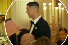 O momento em que Cristiano Ronaldo chega para jantar com Trump