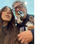 Nuno Markl surge com a namorada e várias mascotes