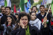 Manifestação pelo povo palestiniano em Lisboa