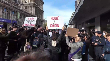 Protestos marcam abertura da primeira loja física da Shein em Paris