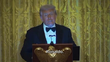 "O meu filho é fã do Cristiano Ronaldo": Trump agradece a CR7 por estar presente no jantar