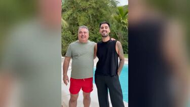 Léo Caeiro e o cantor Toy de férias no Brasil