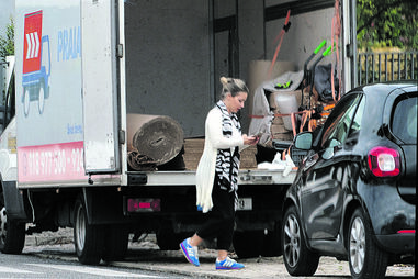 Luciana Abreu fotografada ontem no Estoril