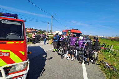 Vítima foi levada para o hospital de Aveiro