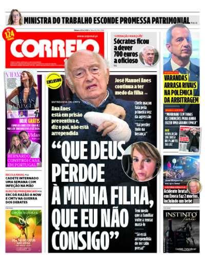 Capa de sábado, 15 de novembro de 2025