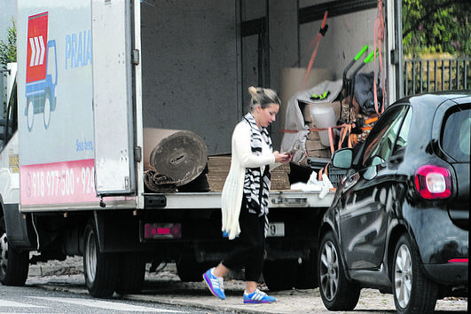 Luciana Abreu fotografada ontem no Estoril