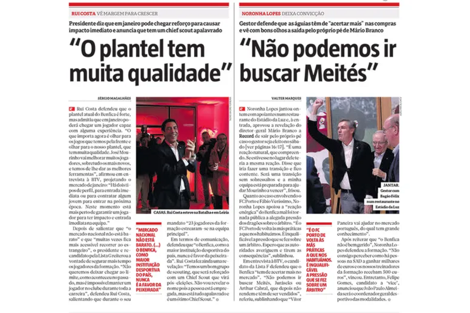 A declaração de Noronha Lopes que Rui Costa recordou