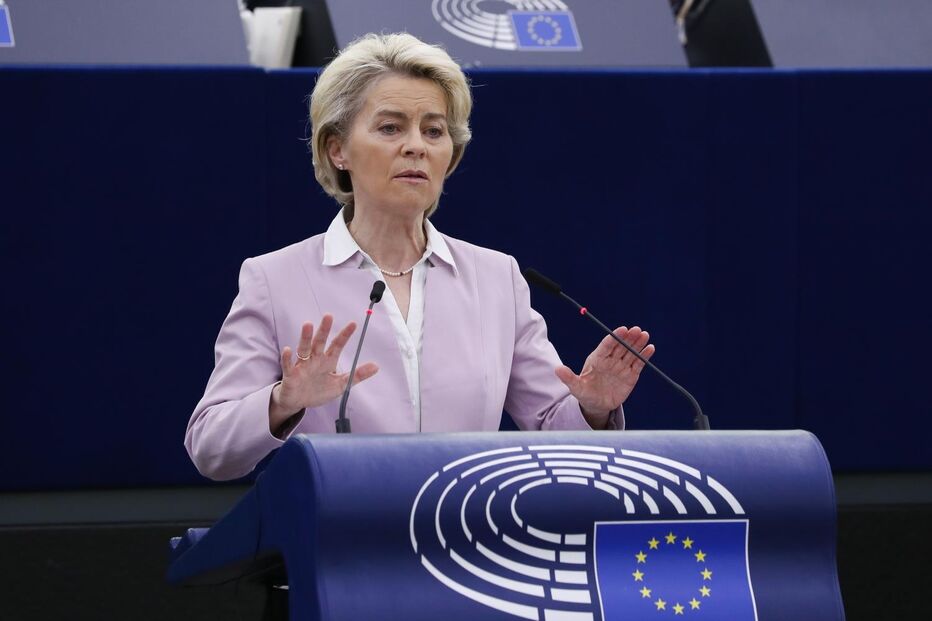 Ursula von der Leyen discursa no Parlamento Europeu