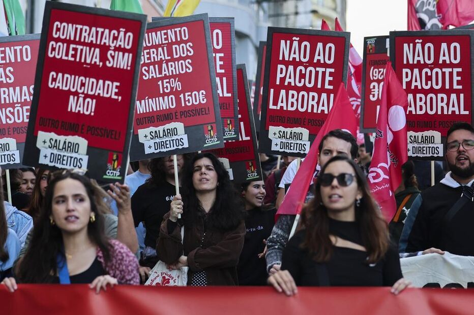 Protesto por melhores salários e direitos em Lisboa