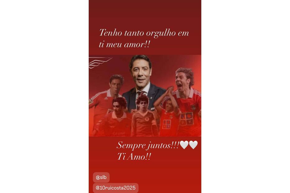 Sandra Rocha declara o seu orgulho e amor a Rui Costa