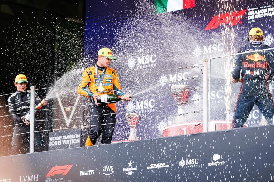 Lando Norris (McLaren) venceu hoje o Grande Prémio de São Paulo de Fórmula 1