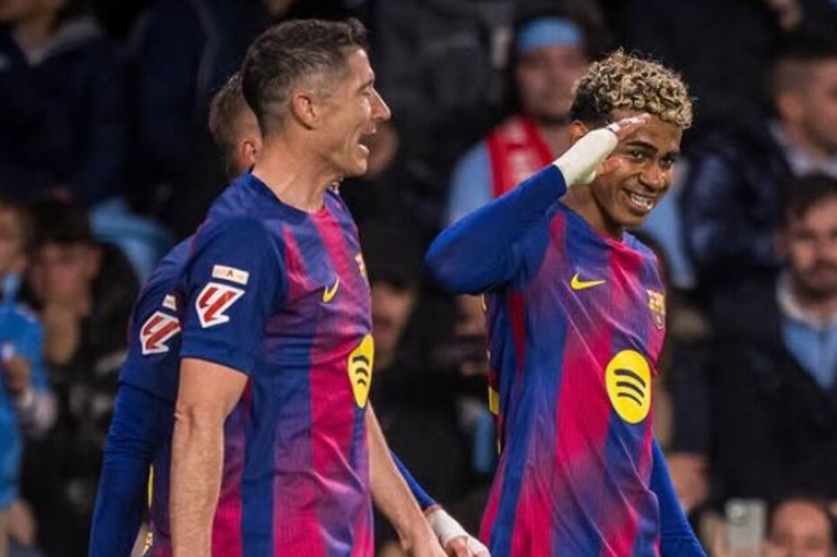 Lewandowski marca 'hat-trick' em Vigo e Barcelona reduz distância para o Real Madrid