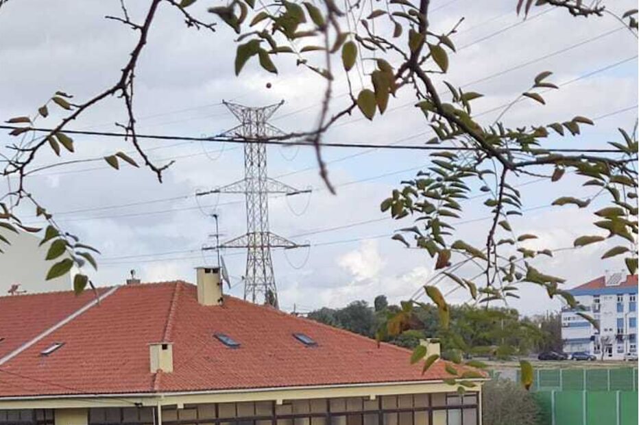 Postes de eletricidade caem perto de Lisboa. Bombeiros no local