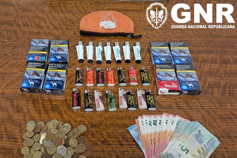 GNR apreendeu tabaco, dinheiro e droga