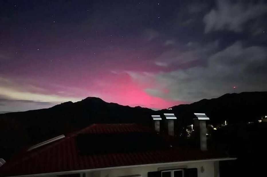 Aurora boreal em Viseu