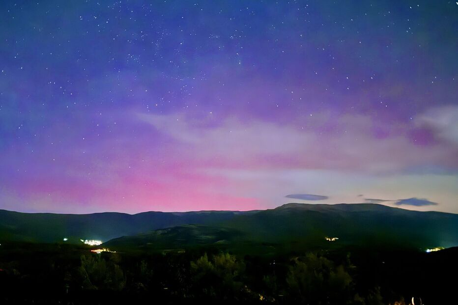 Aurora boreal em Espanha