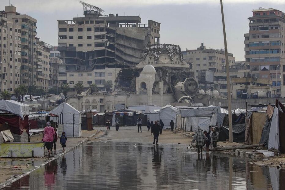 Ruínas e deslocados em Gaza após os confrontos