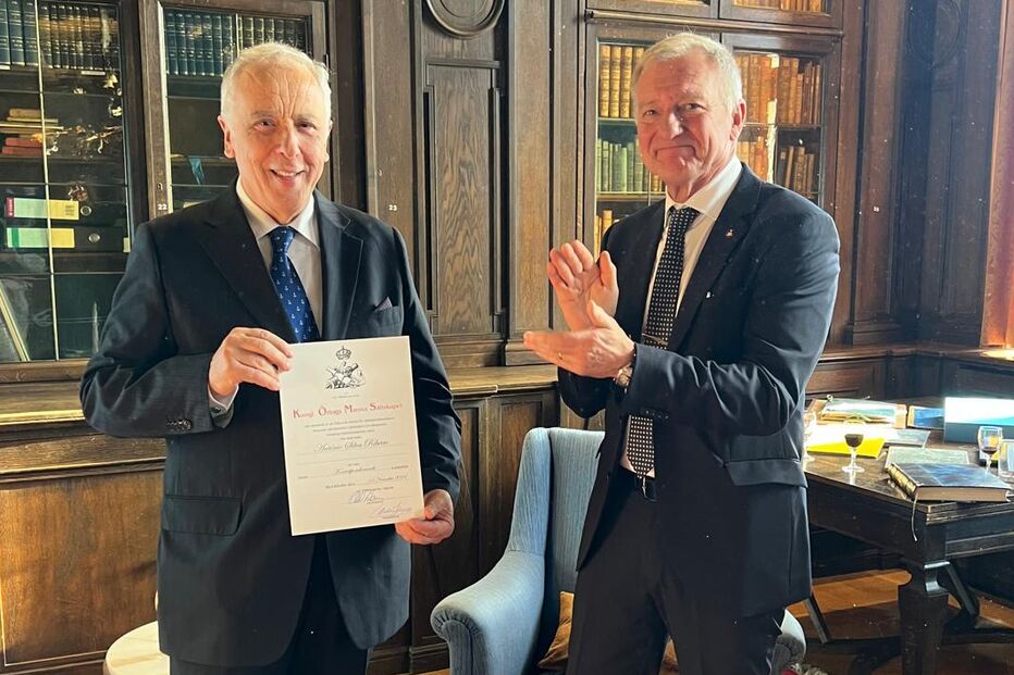 Almirante António Silva Ribeiro na Real Academia Sueca de Ciências Navais