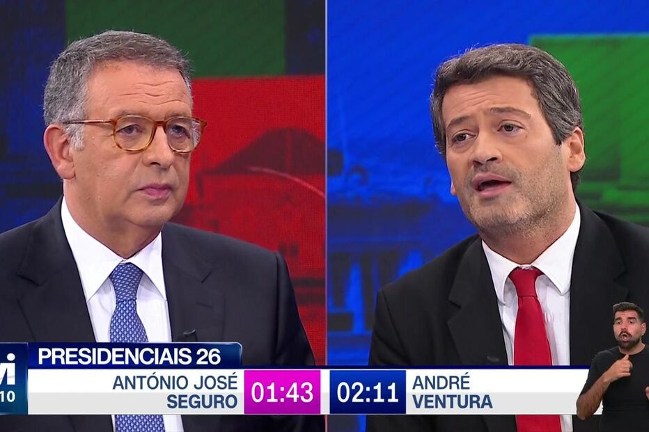 António José Seguro e André Ventura debatem temas das presidenciais