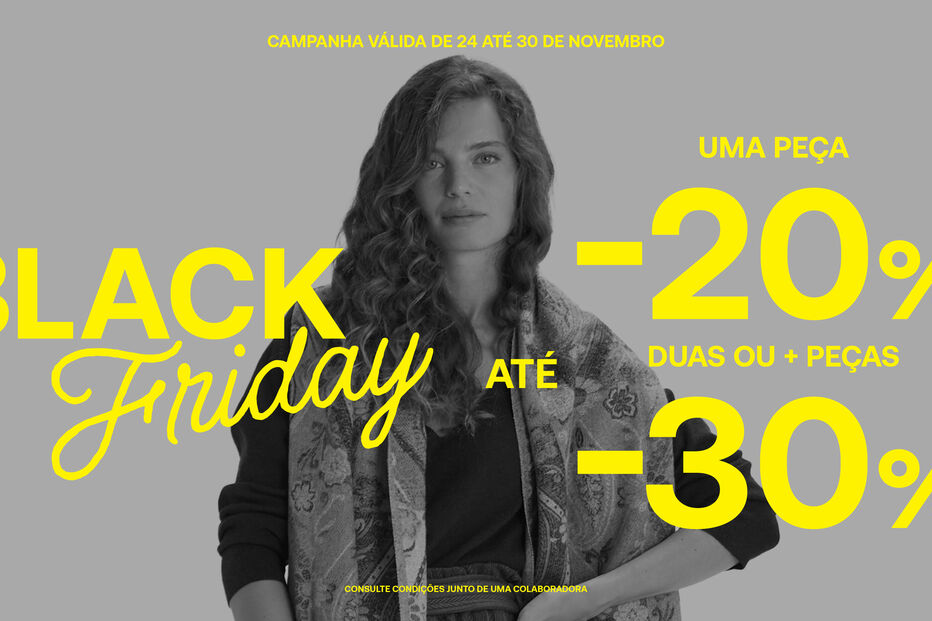 Black Friday: descontos até 30% em artigos selecionados